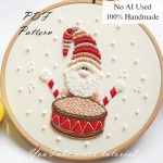 The joyful gnome's drumbeat-embroidery