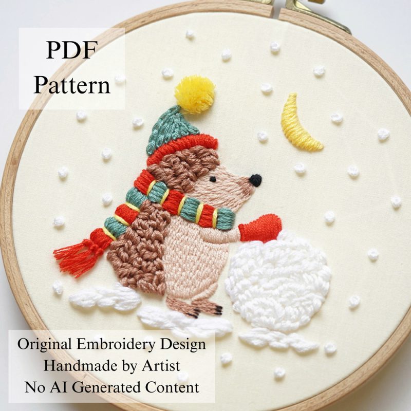 First snow-embroidery