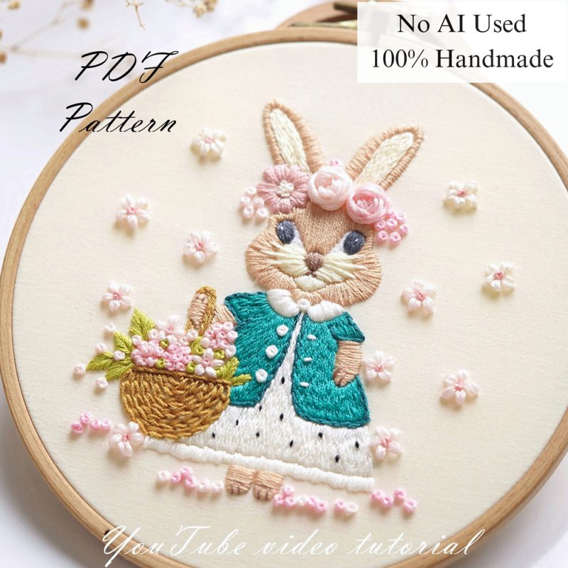 Miss bunny-embroidery