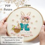 Miss bunny-embroidery