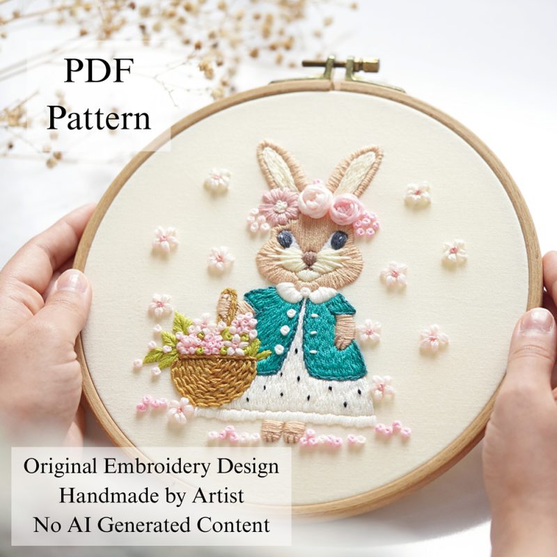 Miss bunny-embroidery