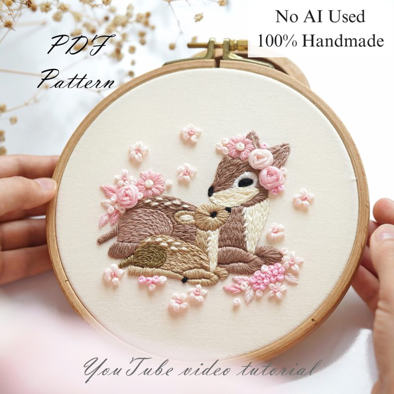 Hug of love-embroidery
