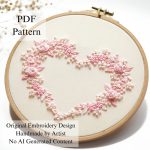 Blossoming heart-embroidery
