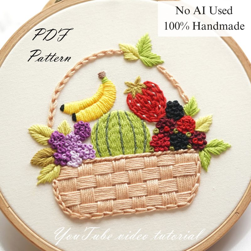 Fruit basket-embroidery
