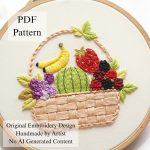 Fruit basket-embroidery