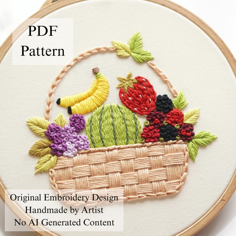 Fruit basket-embroidery