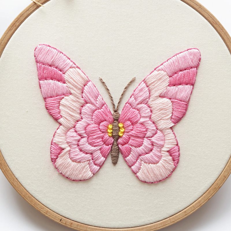 Free pattern-Floral butterfly