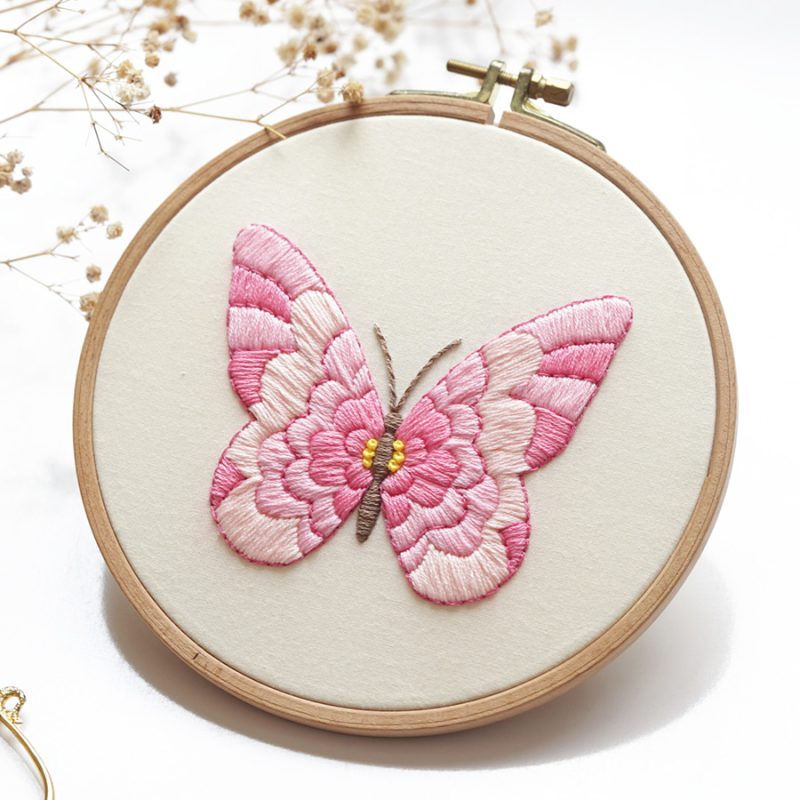 Free pattern-Floral butterfly