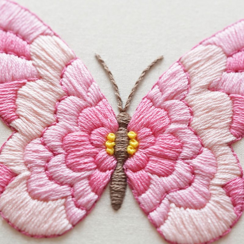 Free pattern-Floral butterfly