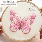 Free pattern-Floral butterfly-embroidery