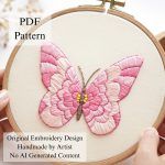 Free pattern-Floral butterfly-embroidery