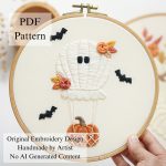 The pumpkin deliverer embroidery