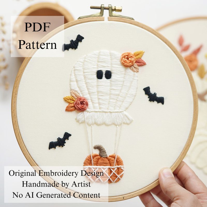 The pumpkin deliverer embroidery