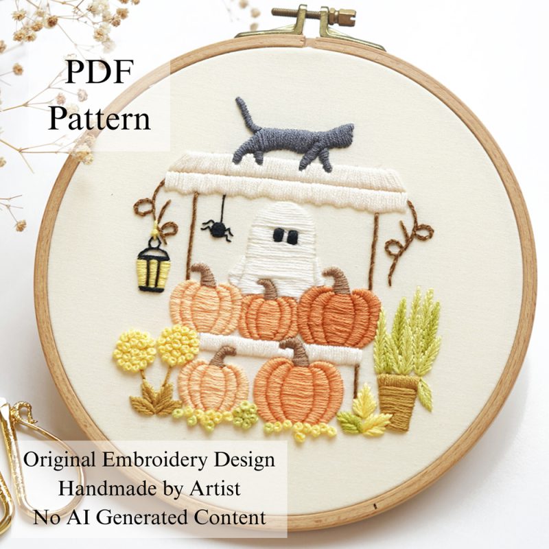 The pumpkin vendor embroidery