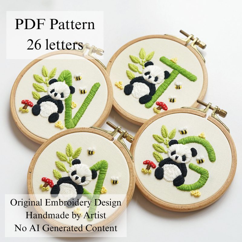 Alphabet-Panda-embroidery