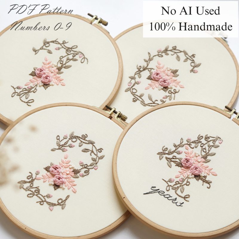 Numbers-Ivy 0-9-embroidey
