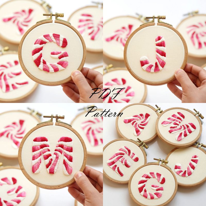 Alphabet-Berry candy cane