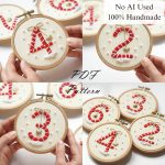 Numbers-Candy cane 0-9-embroidery