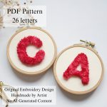 Alphabet-Fluffy embroidery