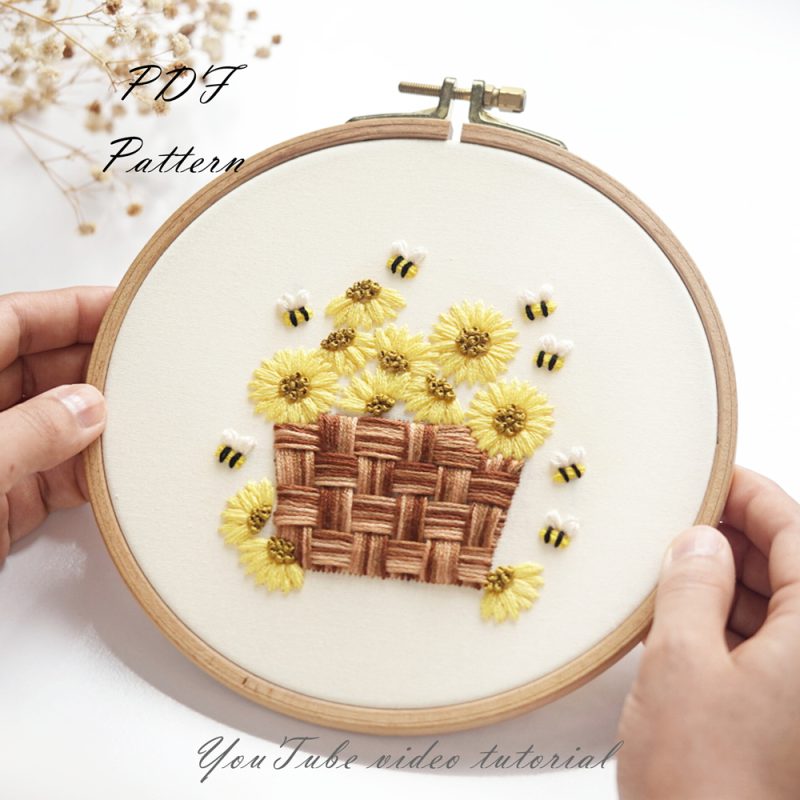 Sunflower basket