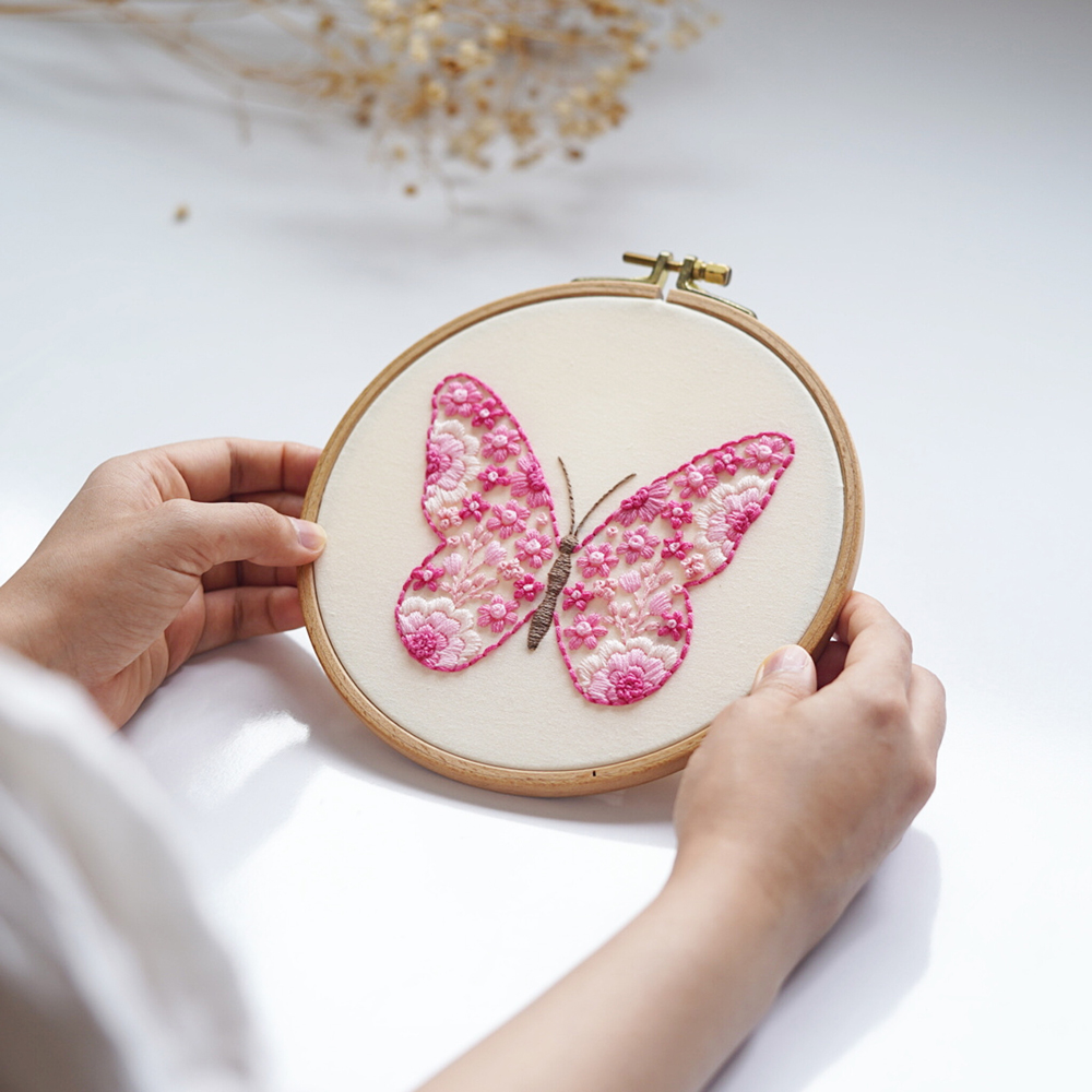 Butterfly-Pink floral