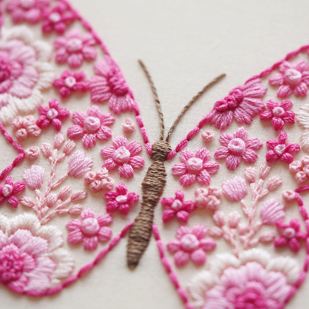 Butterfly-Pink floral