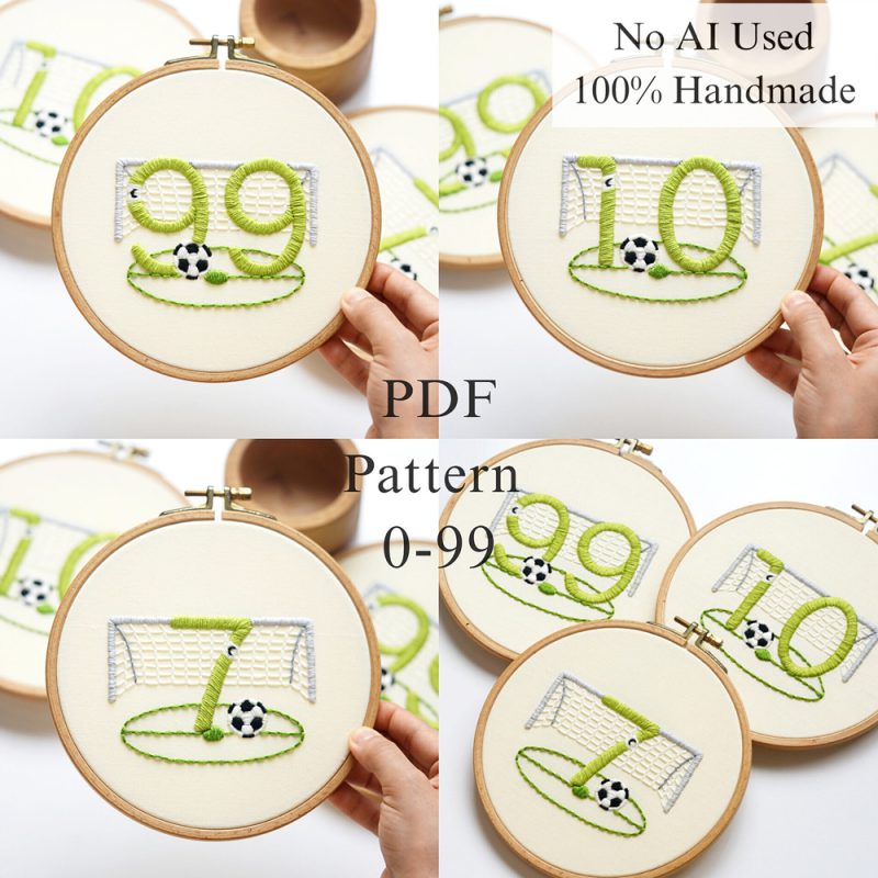 Numbers-Football 0-99-embroidery