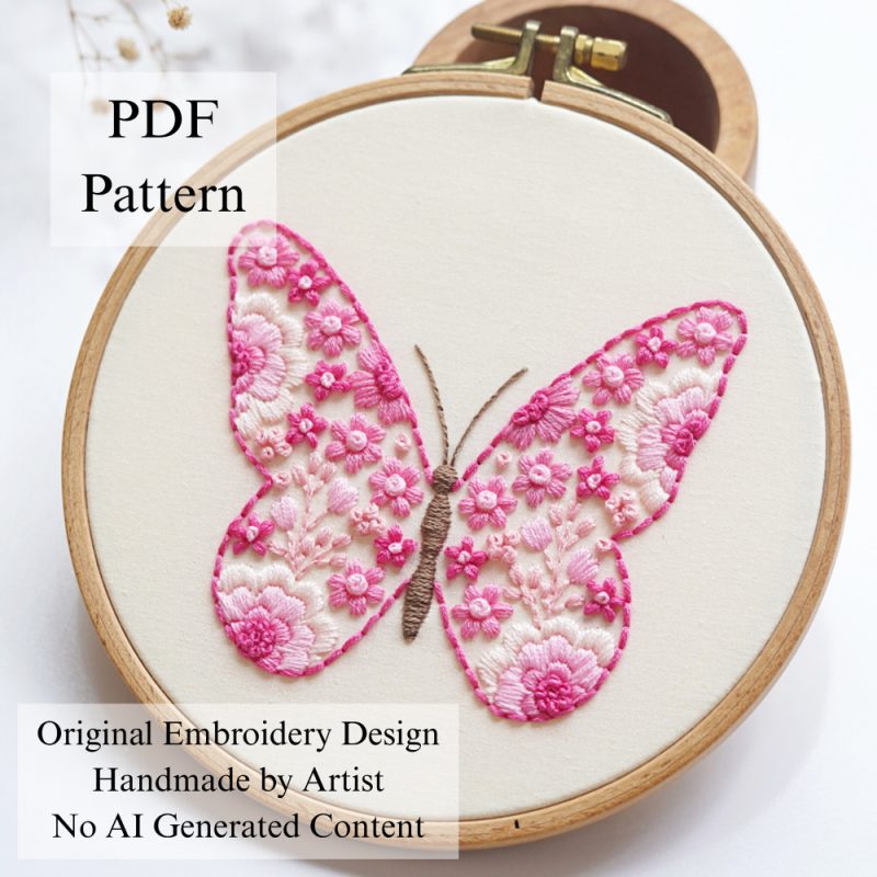 Butterfly-Pink floral