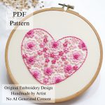 My pink heart embroidery