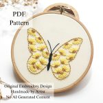 Butterfly-Sunflower embroidery