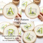 Alphabet-Football embroidery