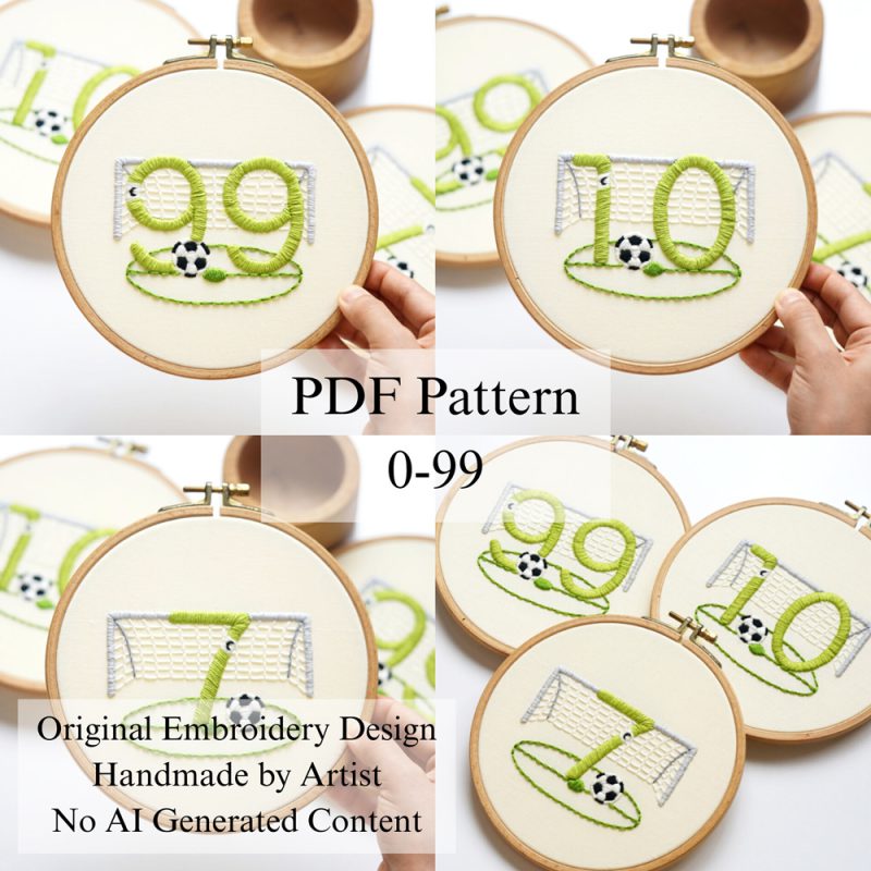 Numbers-Football 0-99 embroidery