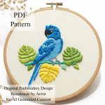 Hyacinth macaw-embroidery